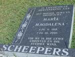 SCHEEPERS Maria Magdalena 1918-2005