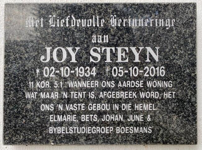 STEYN Joy 1934-2016