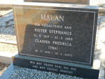 MALAN Pieter Stephanus 1917-1988 & Clasina Fredrica 1919-2002