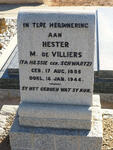 VILLIERS Hester M., de nee SCHWARTZ 1855-1944