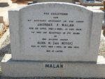 MALAN Jacobus F. 1865-1945 & Alida M. RETIEF 1869-1949