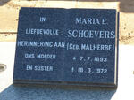 SCHOEVERS Maria E. nee MALHERBE 1893-1972