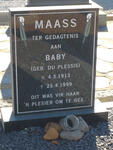 MAASS Baby nee DU PLESSIS 1913-1999