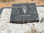 LOUW Christiaan J.S. 1920-2002 & Aletta M. 1922-2011