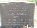 MINNIE Barend Bastiaan 1935-1981