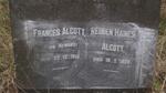 ALCOTT Reuben Haines -1929 & Frances HOWARD -1915