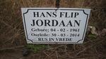 JORDAAN Hans Flip 1961-2014