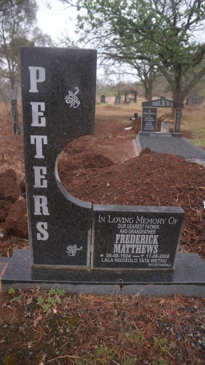 PETERS Frederick Matthews 1924-2006