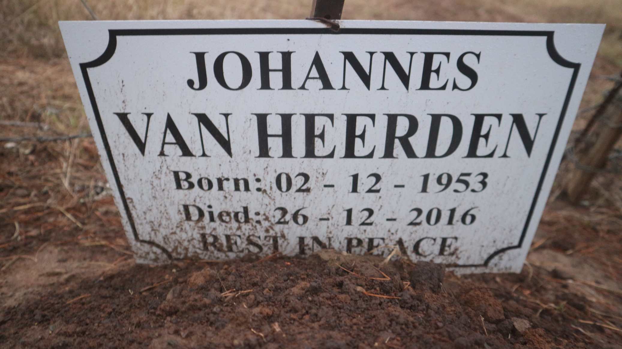 HEERDEN Johannes, van 1953-2016