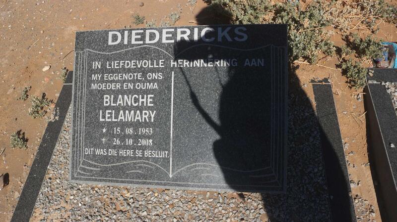 DIEDERICKS Blanche Lelamary 1953-2008