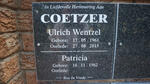 COETZER Ulrich Wentzel 1961-2015 & Patricia 1962-