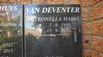 DEVENTER Petronella Maria, van 1949-2012