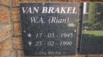 BRAKEL W.A., van 1945-1996