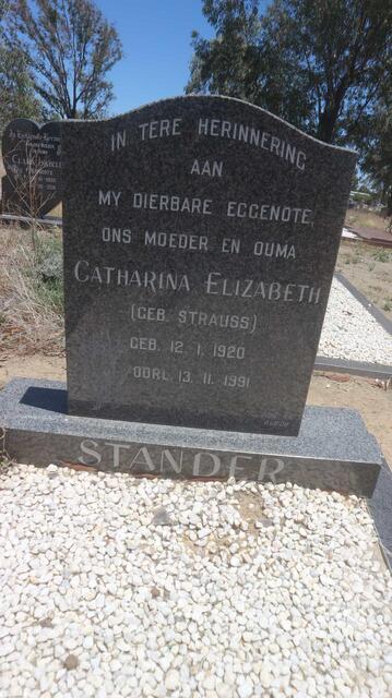 STANDER Catharina Elizabeth nee STRAUSS 1920-1991