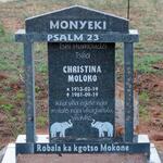 MONYEKI Christina Moloko 1913-1981