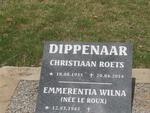 DIPPENAAR Christiaan Roets 1935-2014 & Emmerentia Wilna Le ROUX 1943-