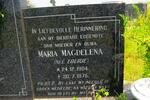 PLOOY Maria Magdelena, du nee FOURIE 1904-1975