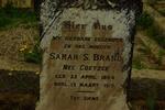 BRAND Sarah S. nee COETZEE 1884-1919