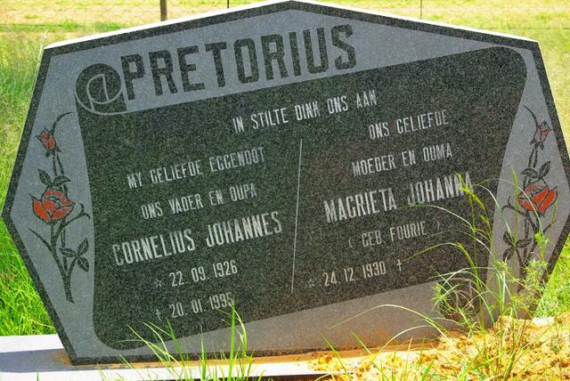 PRETORIUS Cornelius Johannes 1926-1995 & Magrieta Johanna FOURIE 1930-