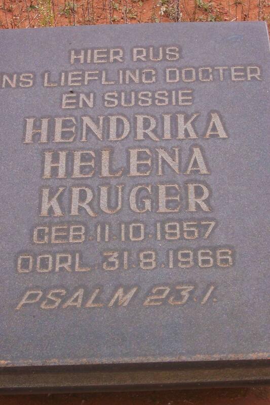 KRUGER Hendrika Helena 1957-1966