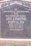 PRINSLOO Jan Edmond 1874-1965