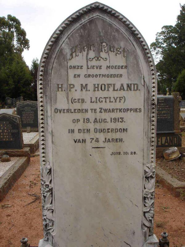 HOFLAND H.P.M. nee LIGTLYF -1913