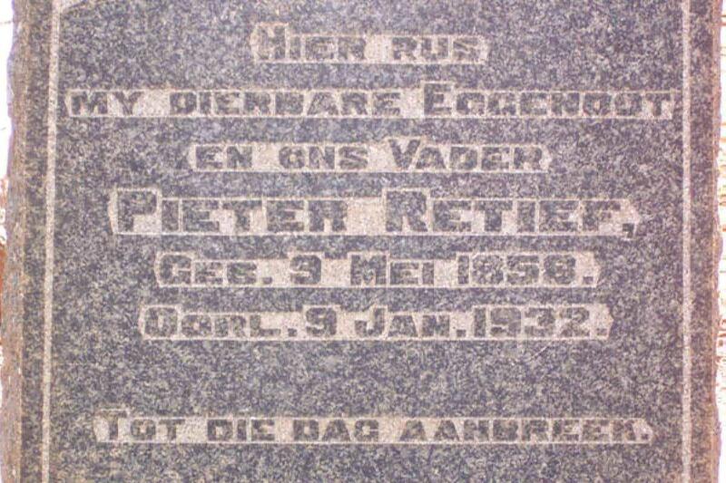 RETIEF Pieter 1858-1932