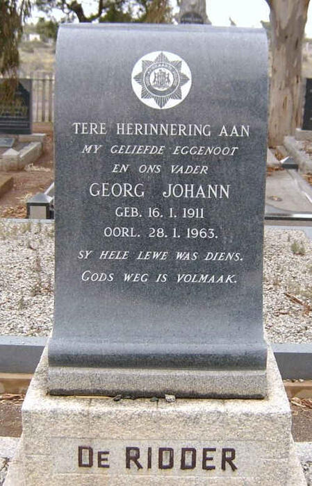 RIDDER Georg Johann, de 1911-1963