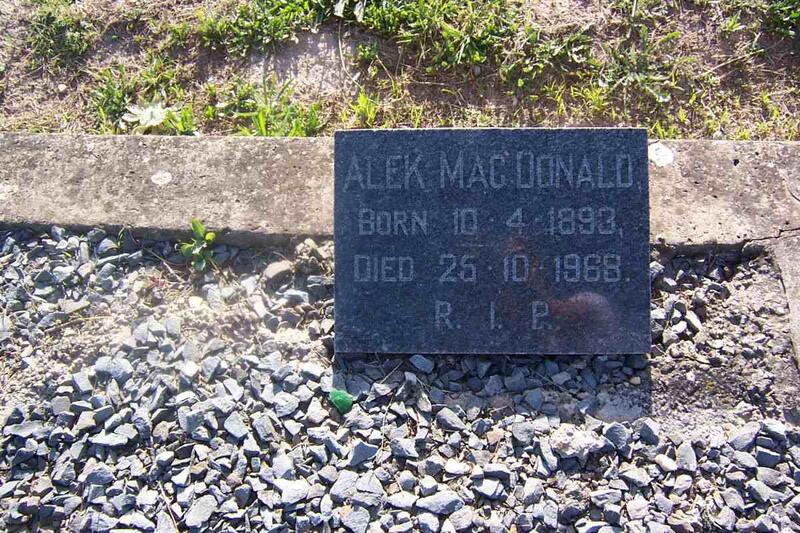 MACDONALD Alek 1893-1968