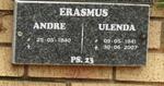 ERASMUS Andre 1940- & Ulenda 1941-2007