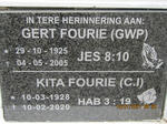 FOURIE G.W.P. 1925-2005 & C.I. 1928-2020