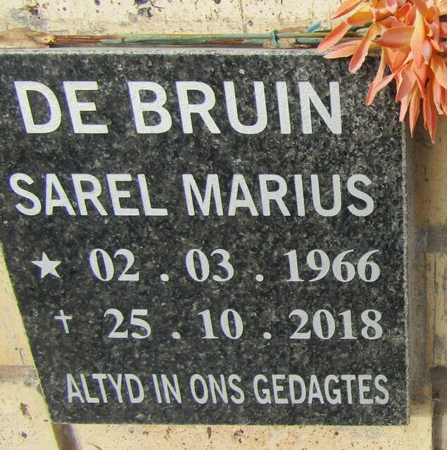 BRUIN Sarel Marius, de 1966-2018