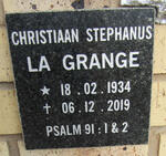 GRANGE Christiaan Stephanus, la 1934-2019