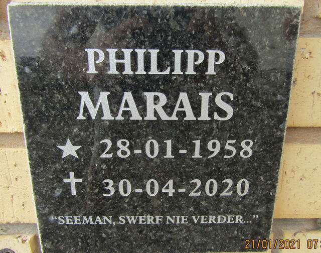 MARAIS Philipp 1958-2020
