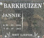 BARKHUIZEN Jannie 1934-2012