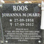 ROOS Johanna M. 1958-2012