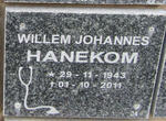 HANEKOM Willem Johannes 1943-2011