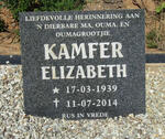 KAMFER Elizabeth 1939-2014
