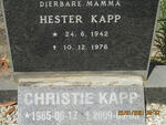 KAPP Hester 1942-1976 :: KAPP Christie 1965-2009