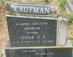 KAUFMAN Cecilia S.E. 1915-1985