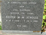 SCHOLTZ Hester M.M. 1908-1986