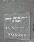 DIEDERICKS Hendrika Johanna nee ALBERTS 1923-2016