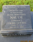 NAUDE Alida Dorothea nee THERON 1913-2006