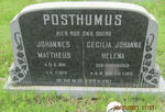 POSTHUMUS Johannes Mattheus 1891-1973 & Cecilia Johanna Helena 1892-1973