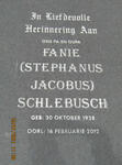 SCHLEBUSCH Stephanus Jacobus 1938-2012