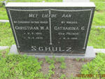 SCHULZ Christiaan M. A. 1913-1974 & Catharina G. PELSER 1916 -