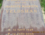 VELDSMAN Jeanette Magrieta 1948-2006