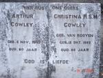COWLEY Arthur 1863- & Christina H.S.M. VAN ROOYEN 1863-