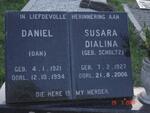 COWLEY Daniel 1921-1994 & Susara Dialina SCHOLTZ 1927-2006