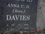 DAVIES Anna C.D. nee ROUX 1910-1991